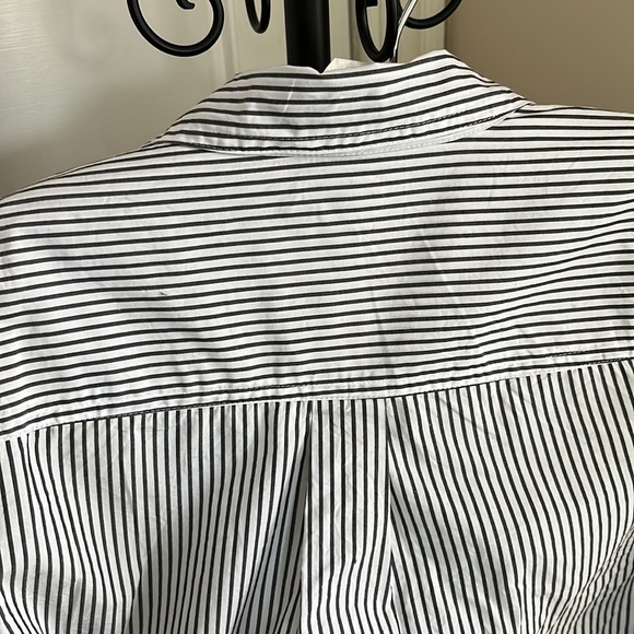 J. Crew Factory Striped Long Sleeve Popover Blouse - Picture 10 of 12